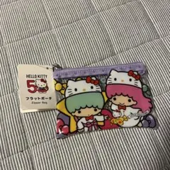 サンリオ 50周年 フラットポーチ キキララ