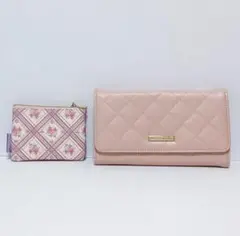 開封発送【Sweet付録】メゾンドフルールキルティング長財布&花柄ミニポーチ