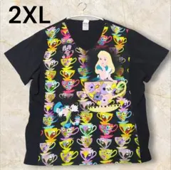 ♡ディズニー不思議の国のアリスTシャツ 2XLサイズ♪ゆったり感✨