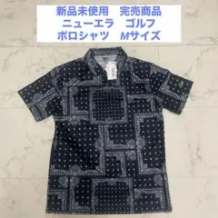新品未使用　ニューエラ ゴルフ 半袖 鹿の子 ポロシャツ ネイビー