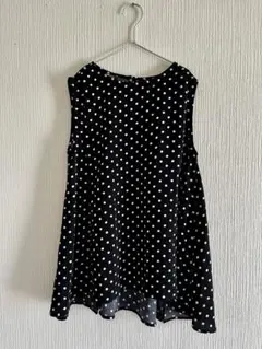 le vent shouffle ドット柄ノースリーブラウス