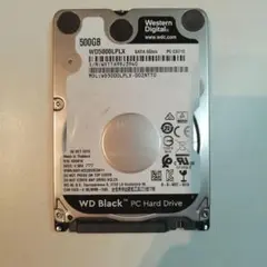 2.5インチ 内蔵型 HDD 500GB WD 使用時間　9H