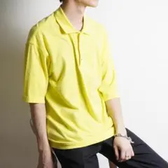 VERSACE JEANS COUTURE ロゴ刺繍ポロシャツ 黄色 /R133