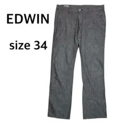 【size 34】 EDWIN エドウィン　コットンパンツ　グレー