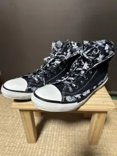 CEDARCREST 黒花柄ハイカットスニーカー