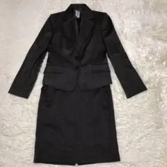 美品 ミッシェルクラン スカートスーツ セットアップ ウール L