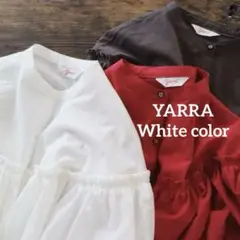 YARRA　ヤラ　バルーンスリーブ　シャツ　ブラウス　ホワイト　白