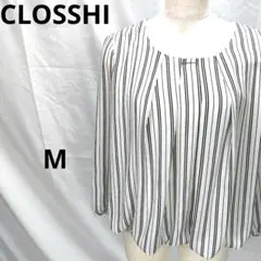 CLOSSHI クロッシー ストライプ 五分袖 チュニック ◆㊻