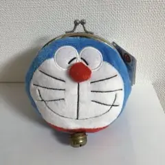 【未使用】ドラえもん　まんまるがま口　ぬいぐるみ　ポーチ　お財布　キーホルダー