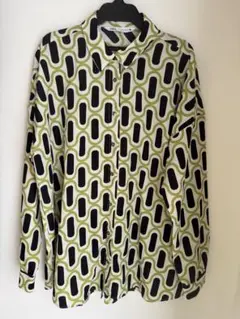 ZARA 幾何学模様 長袖シャツ Mサイズ