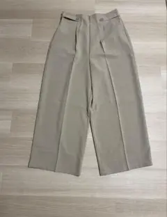 【新品未使用】ワイドパンツ ベージュ LL