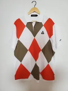 ルコックスポルティフ ゴルフ ポロシャツ LL アーガイル柄