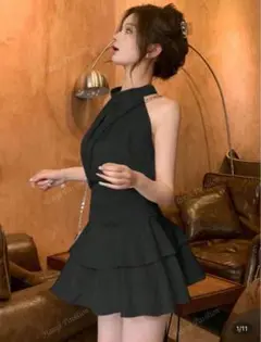 SHEIN ワンホン セットアップ ブラック 肩出し