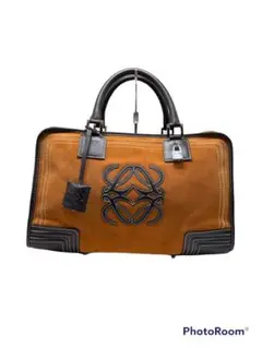 ロエベ LOEWE ハンドバッグ アマソナ 36 スエード 完品 ブラウン