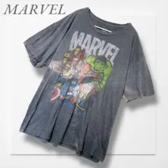 マーベル◆プリントTシャツ(3L)スミクロ ビッグサイズ アメコミ 古着好き