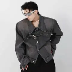 Argueculture デニムジャケット ダメージ ウォッシュド ジャケット
