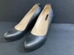 【美品】 LONGCHAMP ロンシャン レザー パンプス ブラック 38