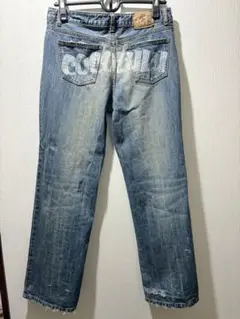 ココルル ストレートデニム ダメージ加工