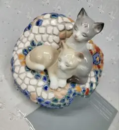美品 リアドロ 猫 子猫 NAO毛糸 置物 ✴︎ 美品 リアドロ 猫 子猫 NAO毛糸 置物 ✴︎