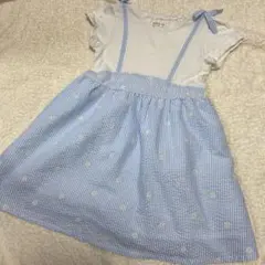 ビケット　水色ワンピース110