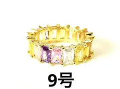 ジルコニア マルチカラー フルエタニティ リング 指輪 パステルカラー 18k