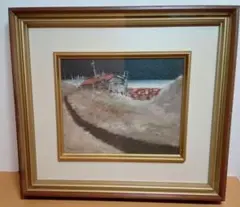 阪本修次　Mon 油彩画2枚 阪本修次 『バラ』 油彩画 - 北海道画廊