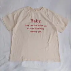 Aba. 刺繍ロゴTシャツ メッセージプリント 半袖