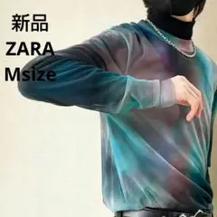 新品☆ZARA タイダイ テクスチャー Tシャツ Mサイズ