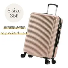 【S】機内持ち込み 大容量　キャリーケース　スーツケースTSAロック搭載