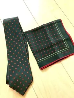 【新品タグ付き】 Christian Dior 総柄 ネクタイ＆チーフセット