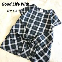 SALE❗️Good Life With...ブラックウォッチチュニックブラウス