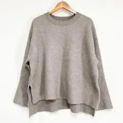 美品 21AW HAVEL studio ハーヴェルスタジオ ラクーンウール オーバーサイズニット 630-1270309 サイズ38 ブルーグリーン レディース 古着 中古 美品 21AW HAVEL studio ハーヴェルスタジオ ラクーンウール