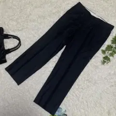 極美品　DURBAN ダーバン　スラックス　グレー　センターライン　ウール　L