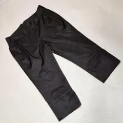 良品★クロップドパンツ アンクルパンツ 薄手 カジュアル 日本製 黒 M