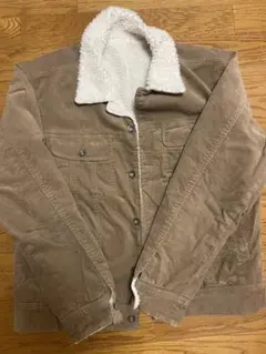 GU ブラウン ボア襟 ジャンパー