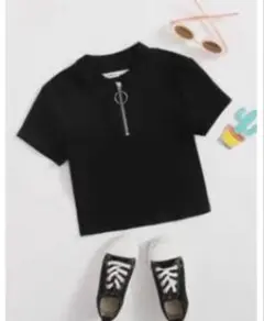 SHEIN ブラック 半袖シャツ 8Y新品