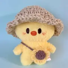 麦わら帽子とひまわりのポシェット　2点セット　skzoo ぬい服　ポガリ