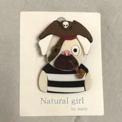 【未使用】海賊姿の犬デザインのブローチ