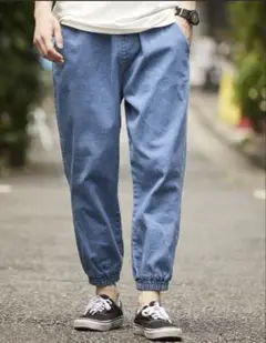 【新品】　FREAK'S STORE ストレッチ　ジョガーパンツ　デニム