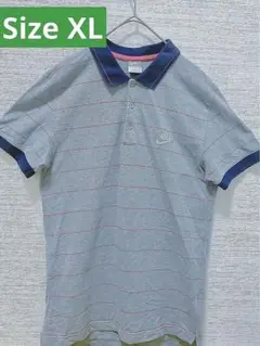 NIKE 古着 XL ボーダー ポロシャツ 即日発送