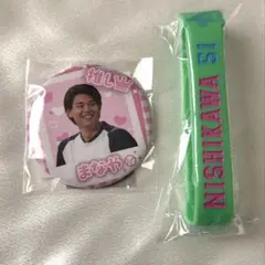 西川愛也　埼玉西武ライオンズ　推しガチャ　缶バッジ　ガチャガチャ　シリコンバンド