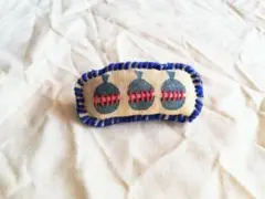 くだもの3つの刺繍ブローチ