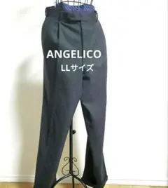 【美品】ANGELICO ダークグレー ツータック スラックス イタリア製
