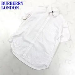 バーバリーロンドン 半袖シャツ 白 ピンク コットン系 41 C3506