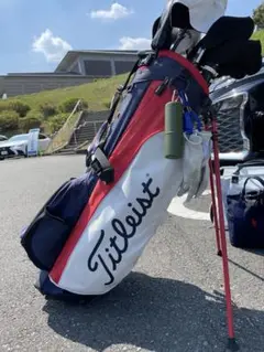 Titleist キャディバッグ ネイビー/ホワイト/レッド