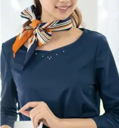 事務服 Vネックカットソー レディース セロリー Selery 七分袖