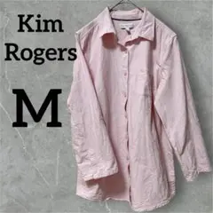 Kim Rogers【Ｍ】キムロジャース ピンク 長袖シャツ カジュアルシャツ
