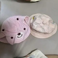 MIKI HOUSE ピンククマ帽子 44サイズ
