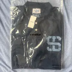 KEBOZ×LIONS MESH BASEBALL HENLEY XL