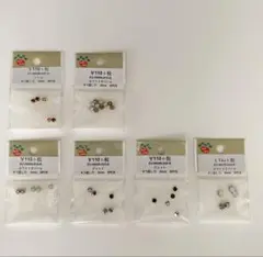 パーツクラブ　４つ通し穴　シャム　ホワイトオパール　ジェット